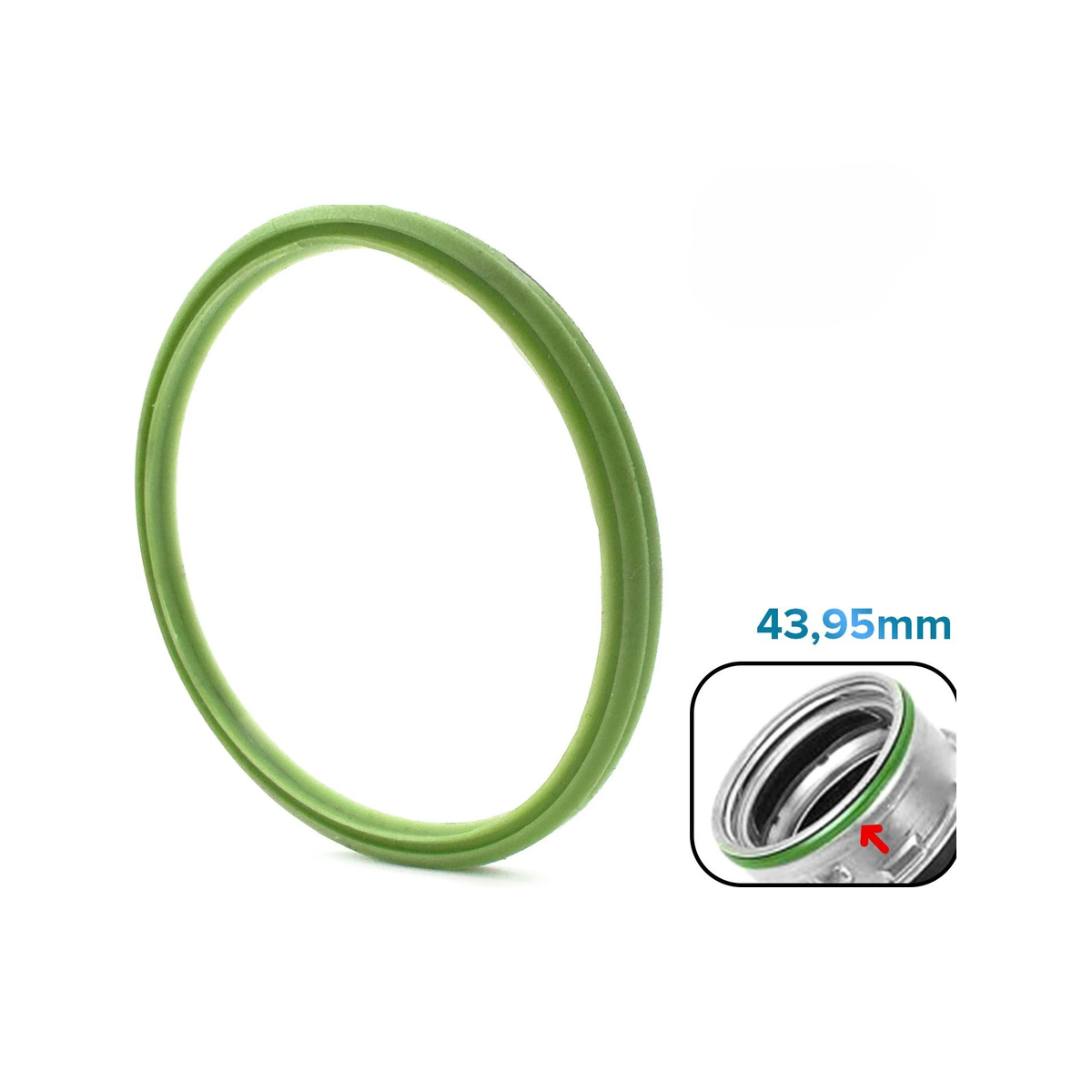 Set of 4 intercooler turbo hose seals 43.95 mm for Volkswagen, Audi, Seat and Skoda