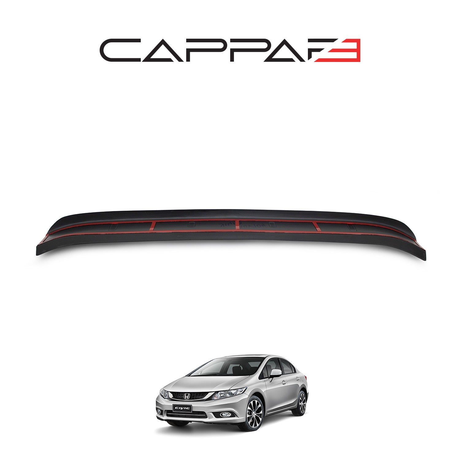 Cappafe Honda Civic 2012 - 2015 Rear Bumper Sill Protector Matt