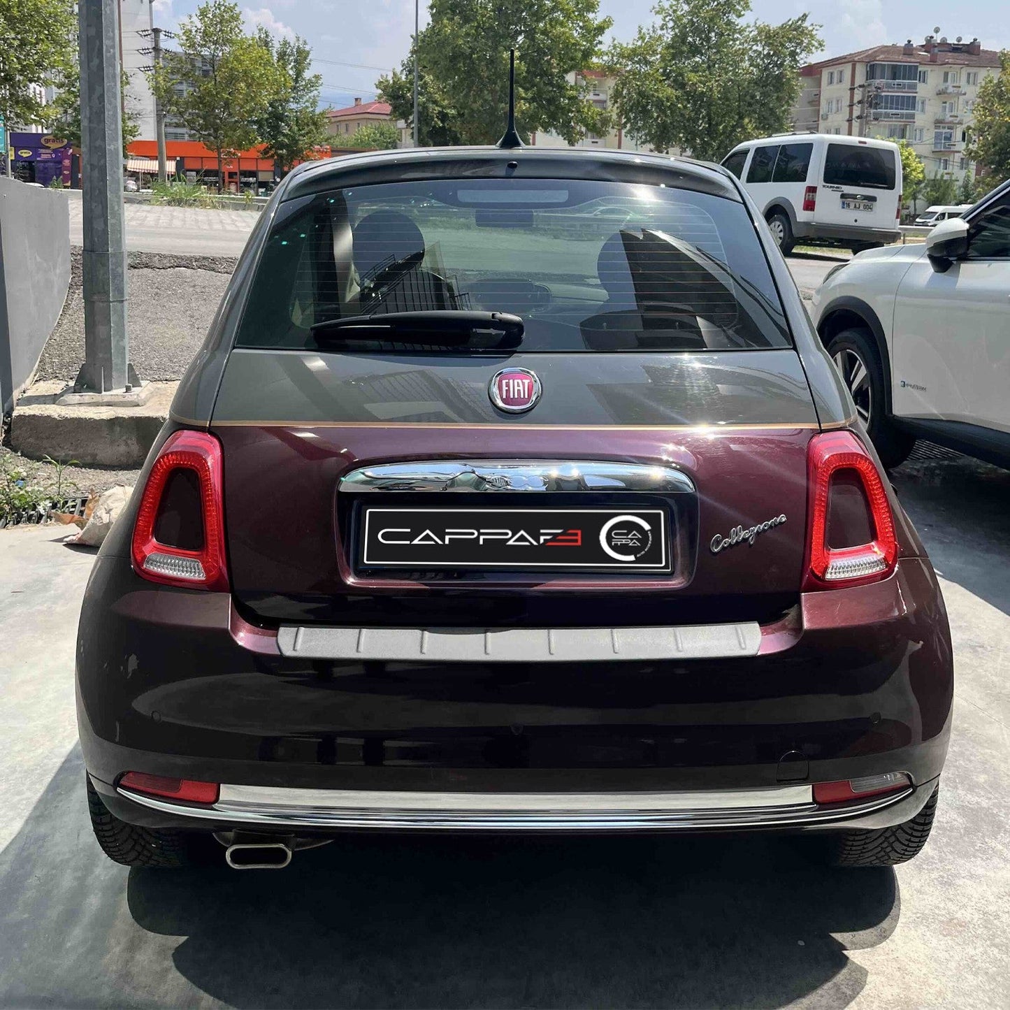 Fiat 500 2016 Onwards Rear Bumper Sill Protector Matt
