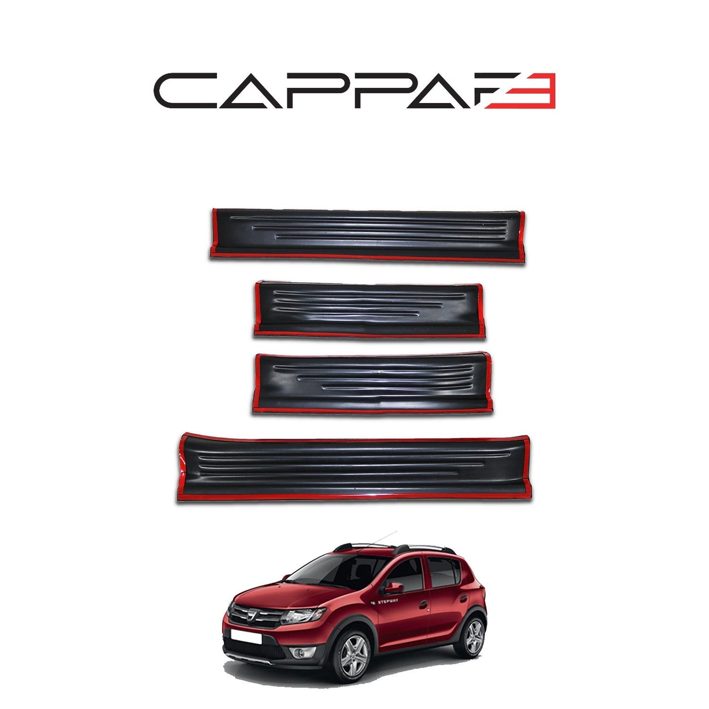 Cappafe Dacia Sandero 2012 - 2020 Door Sill Protector 4pcs
