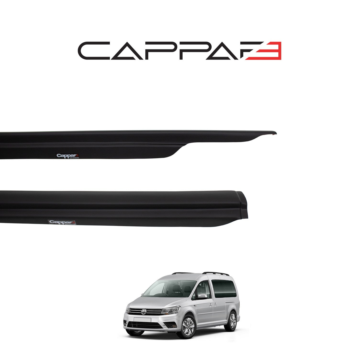 Cappafe Volkswagen Caddy 2015 - 2020 Rear Bumper Sill Protector 4pcs 3mm