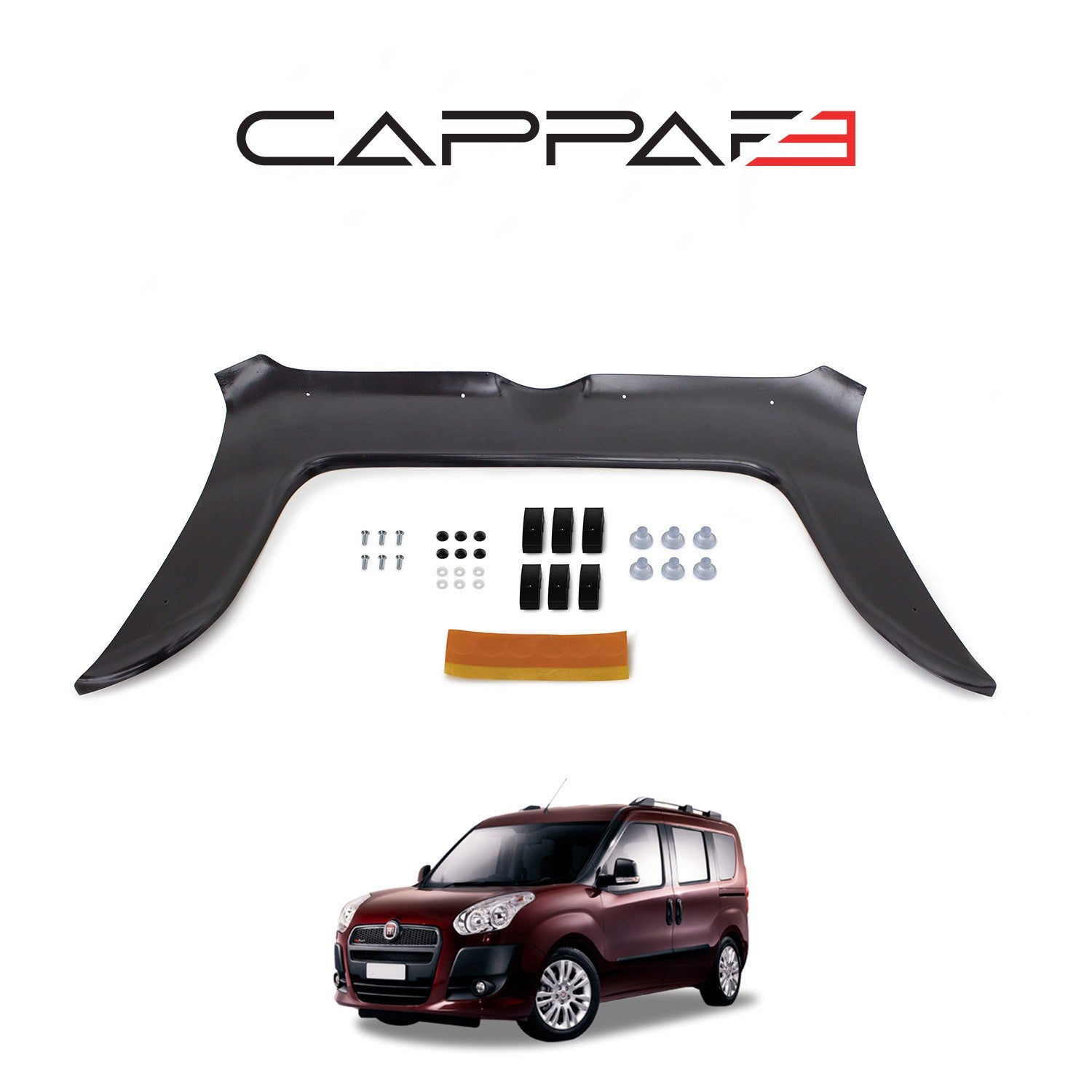 Fiat Doblo 2010 - 2015 Bonnet Deflector 4mm