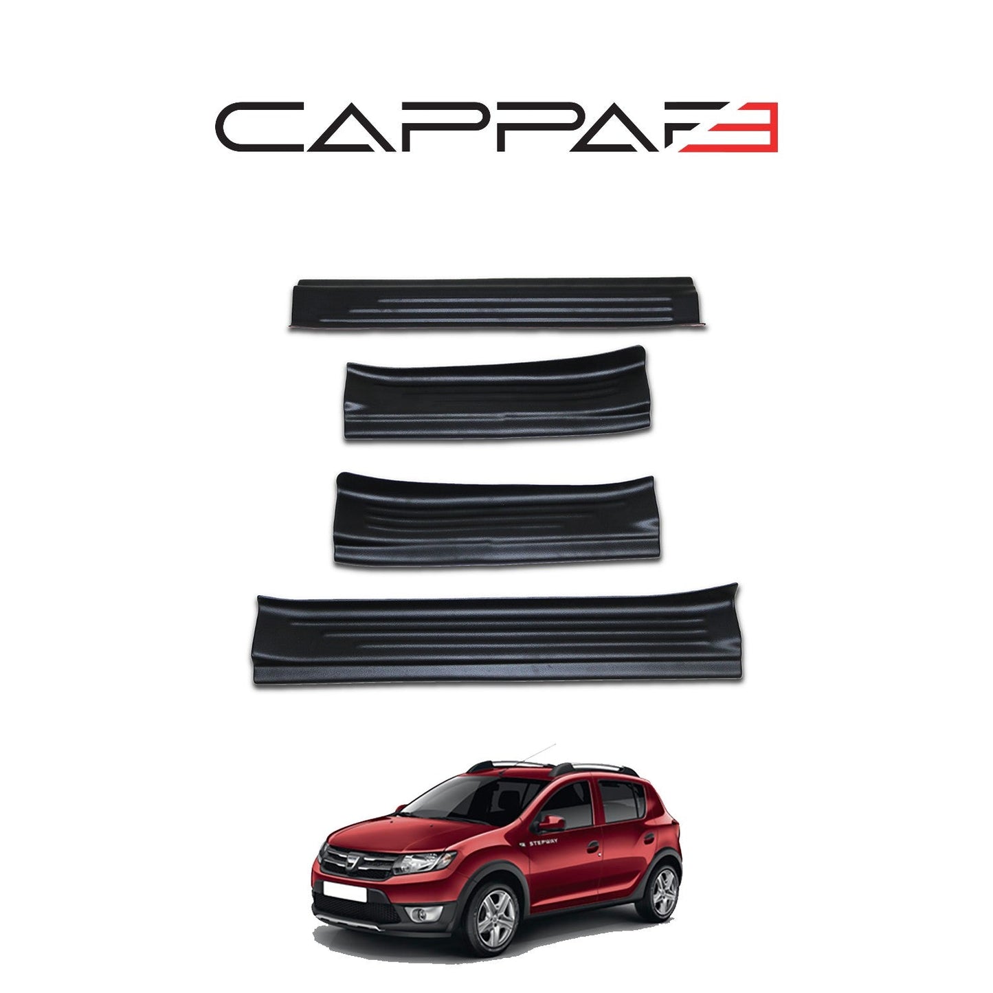 Cappafe Dacia Sandero 2012 - 2020 Door Sill Protector 4pcs
