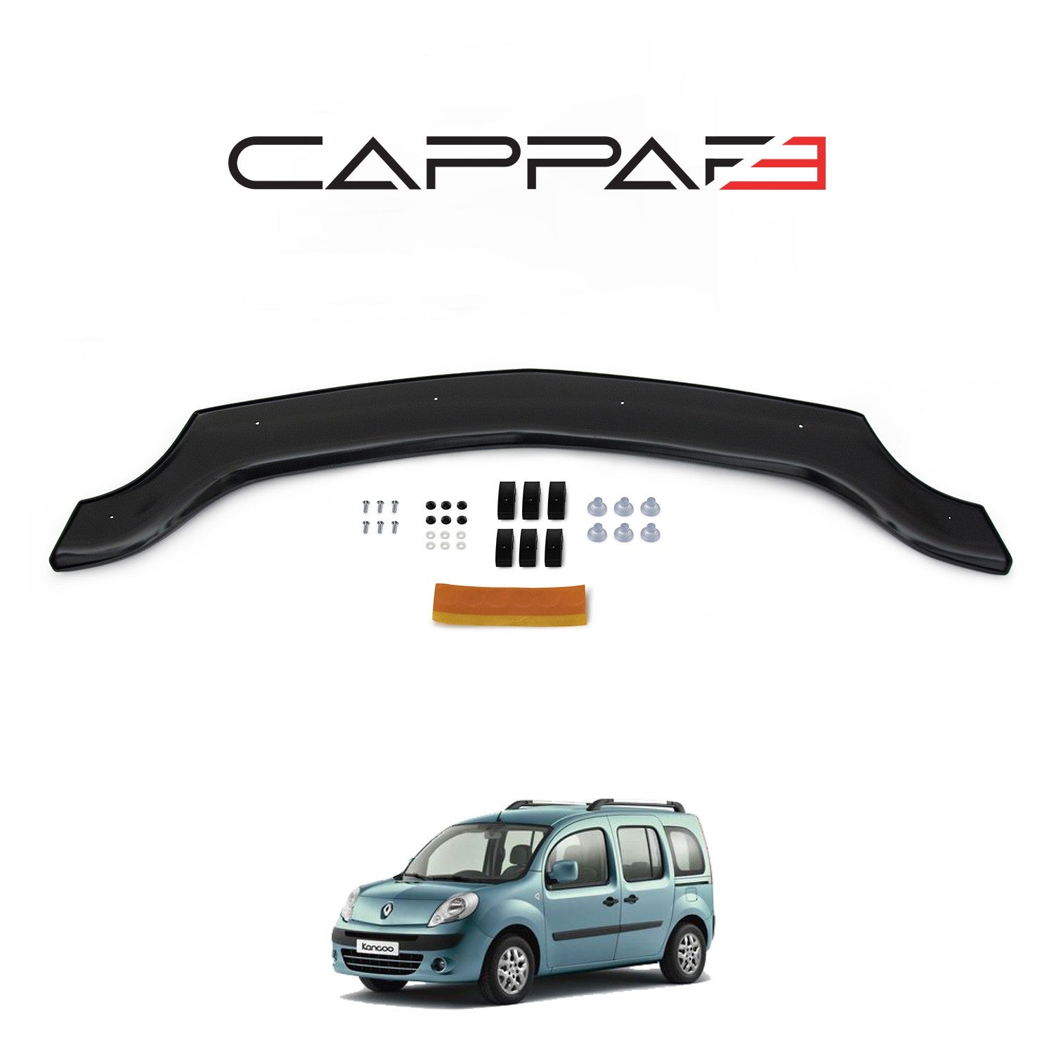 Renault Kangoo 2008 - 2013 Bonnet Deflector 3mm