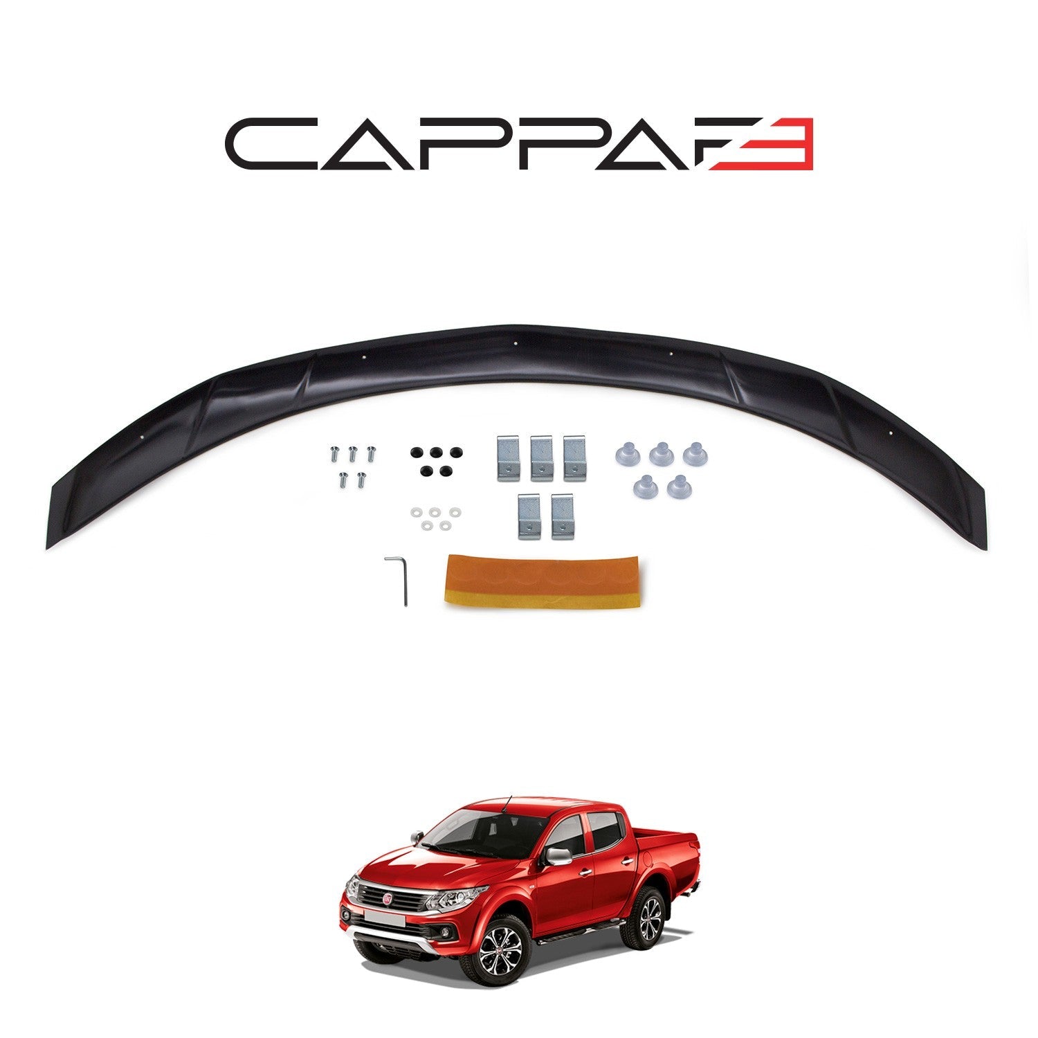 Fiat Fullback 2016 Onwards Bonnet Deflector 4mm