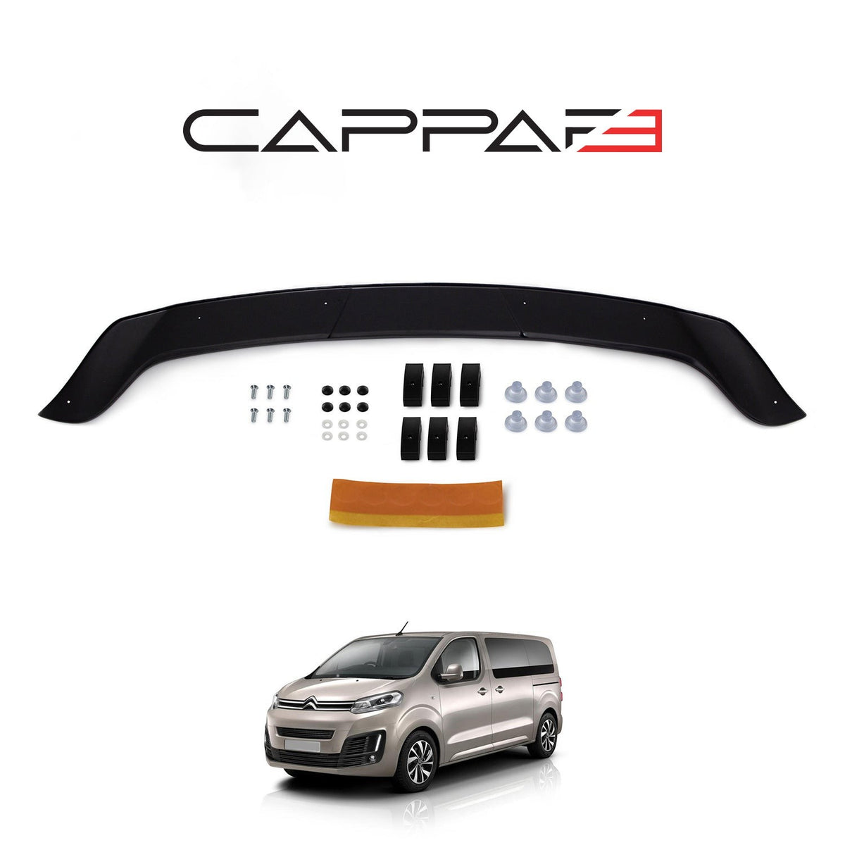 Citroen Dispatch 3 (K0) 2016-2026 Bonnet Wind Stone Deflector Bug Guard Stick-On