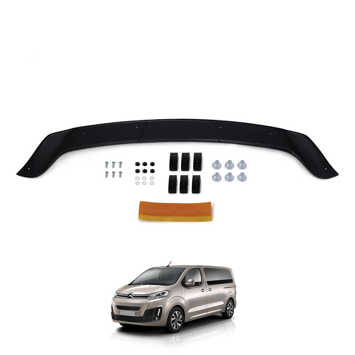 Citroen Dispatch 3 (K0) 2016-2026 Bonnet Wind Stone Deflector Bug Guard Stick-On