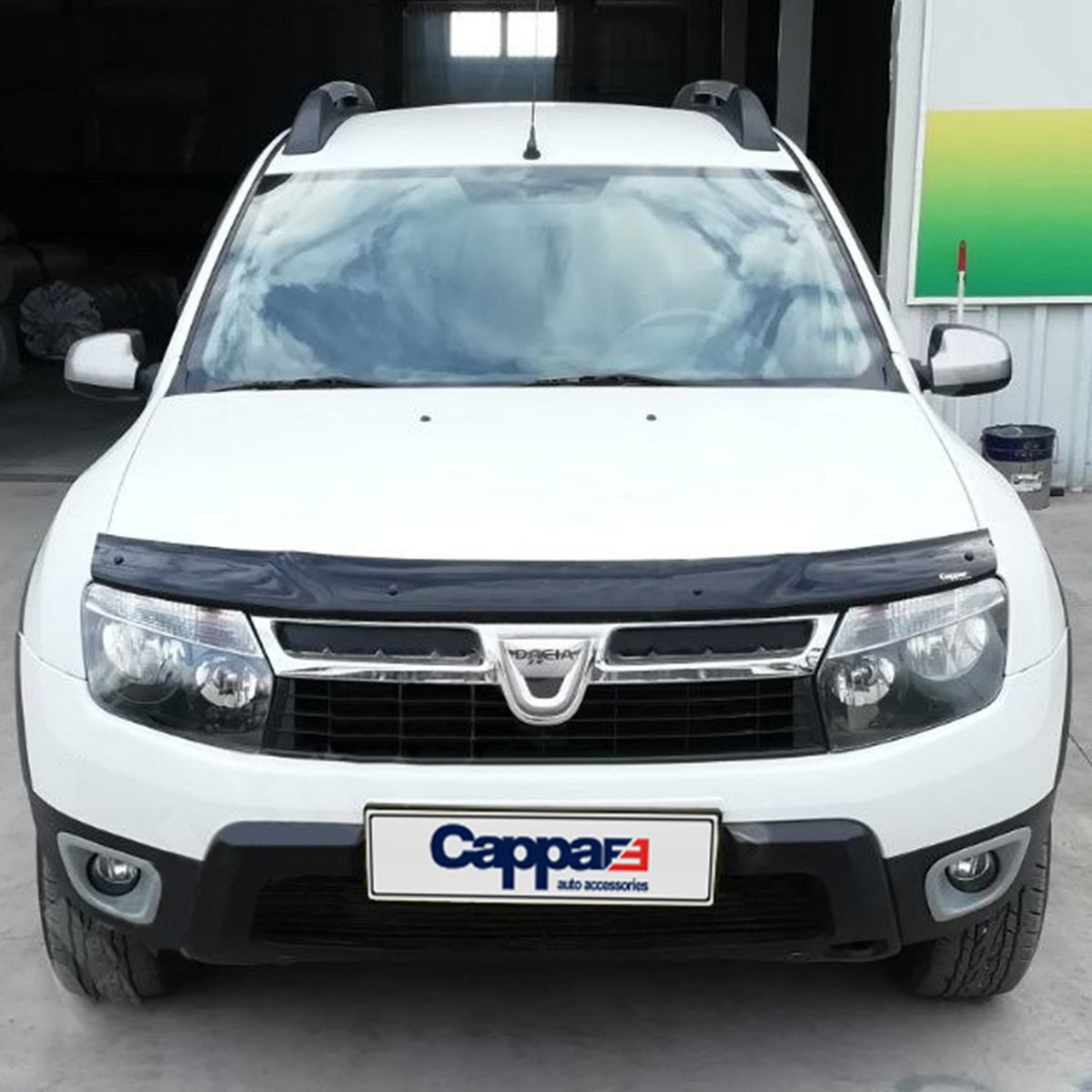 Dacia Duster 1 (HS) 2010-2017 Bonnet Wind Stone Deflector Bug Guard Stick-On
