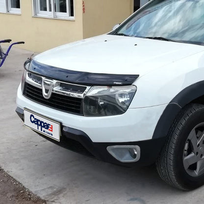 Dacia Duster 1 (HS) 2010-2017 Bonnet Wind Stone Deflector Bug Guard Stick-On