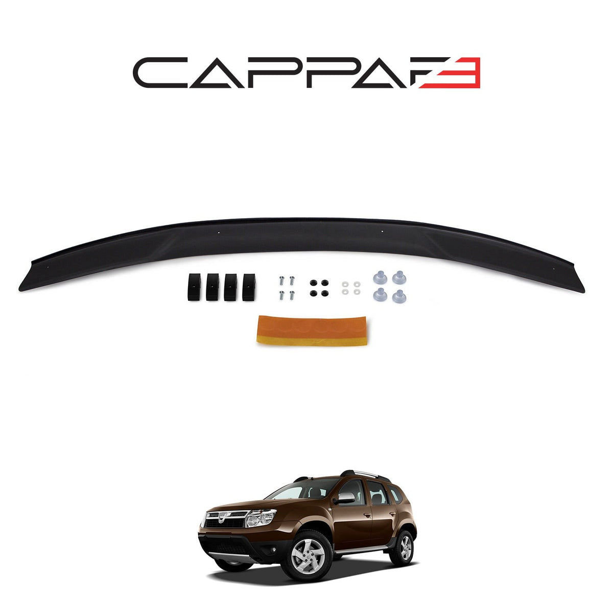 Dacia Duster 2 2018-2023 Bonnet Wind Stone Deflector Bug Guard Stick-On