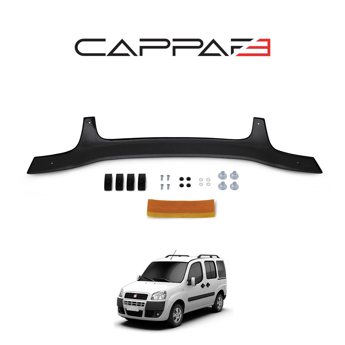 Fiat Doblo 1 (223) 2000-2009 Bonnet Wind Stone Deflector Bug Guard Stick-On