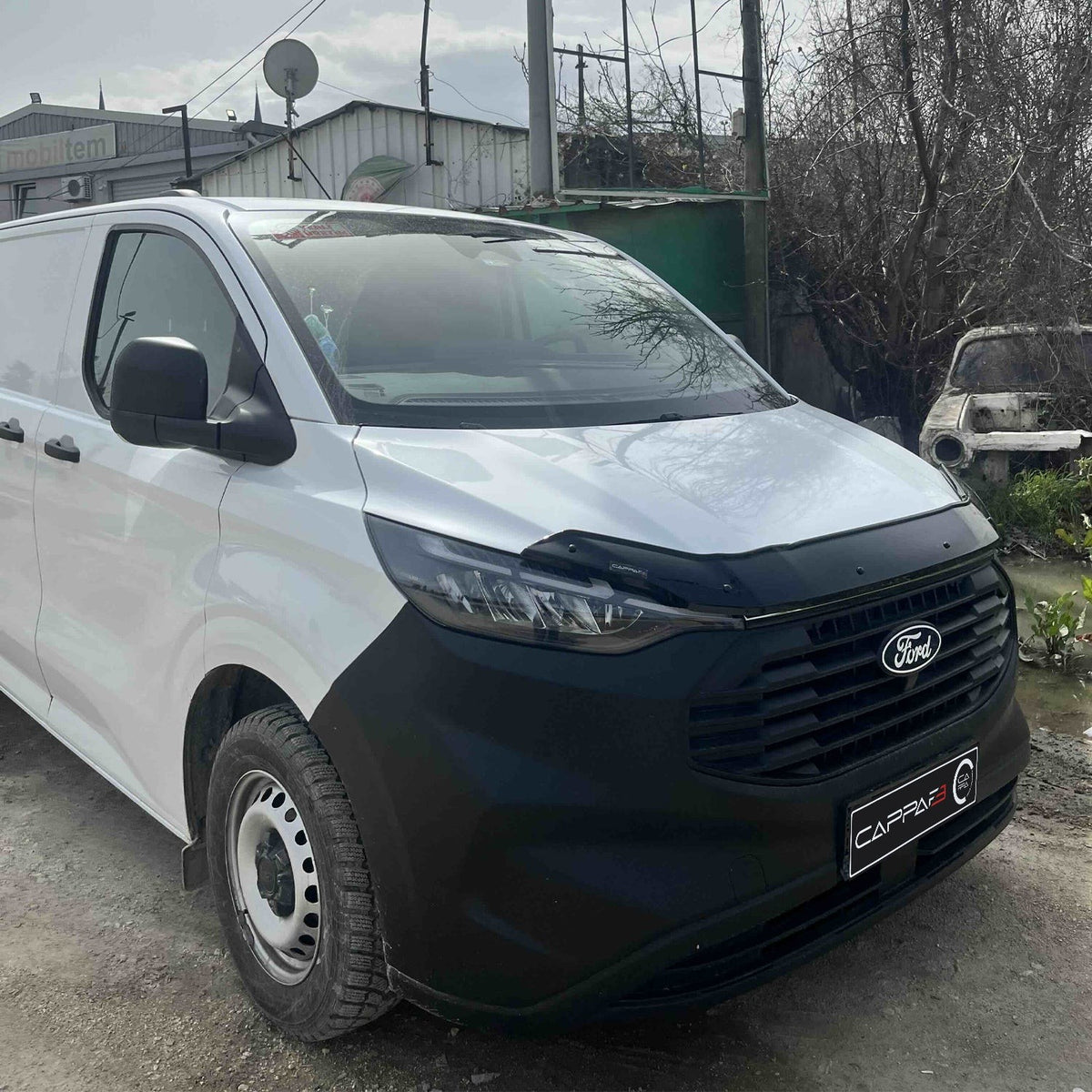Ford Transit Custom 2023-2026 Bonnet Wind Stone Deflector Bug Guard Stick-On