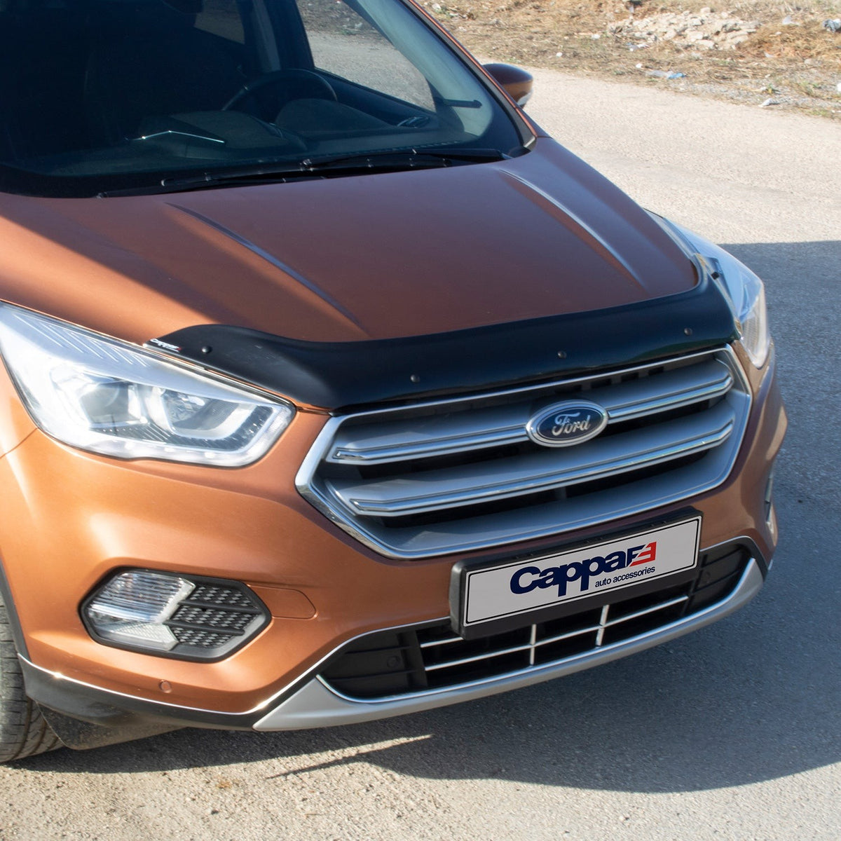 Ford Kuga 2 (C520) 2016-2019 Bonnet Wind Stone Deflector Bug Guard Stick-On