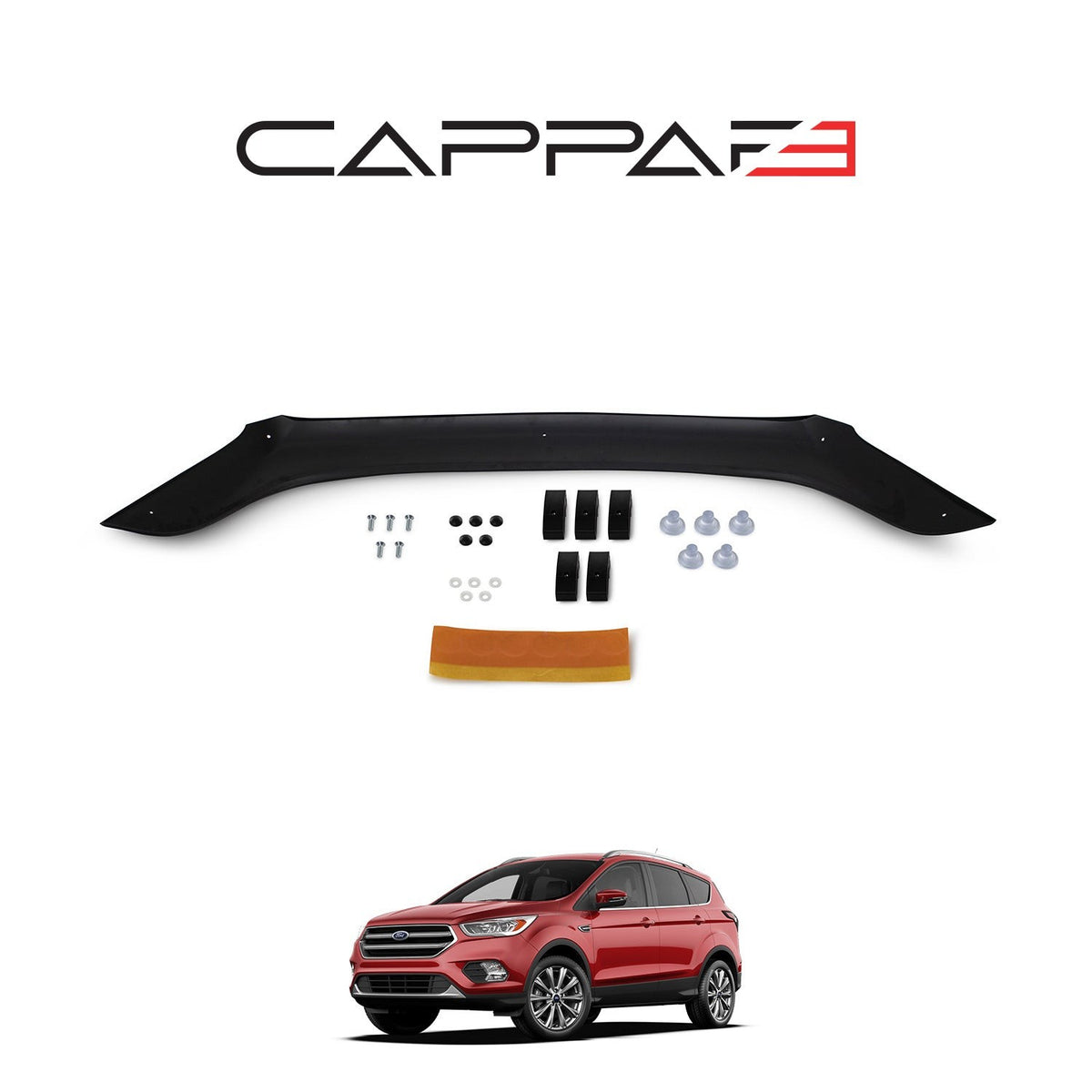Ford Kuga 2 2016-2019 Bonnet Wind Stone Deflector Bug Guard Stick-On Matt