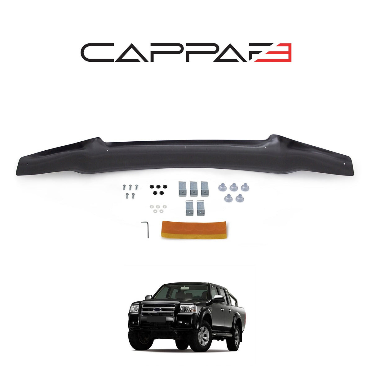Ford Ranger (P703) 2022-2026 Bonnet Wind Stone Deflector Bug Guard Stick-On
