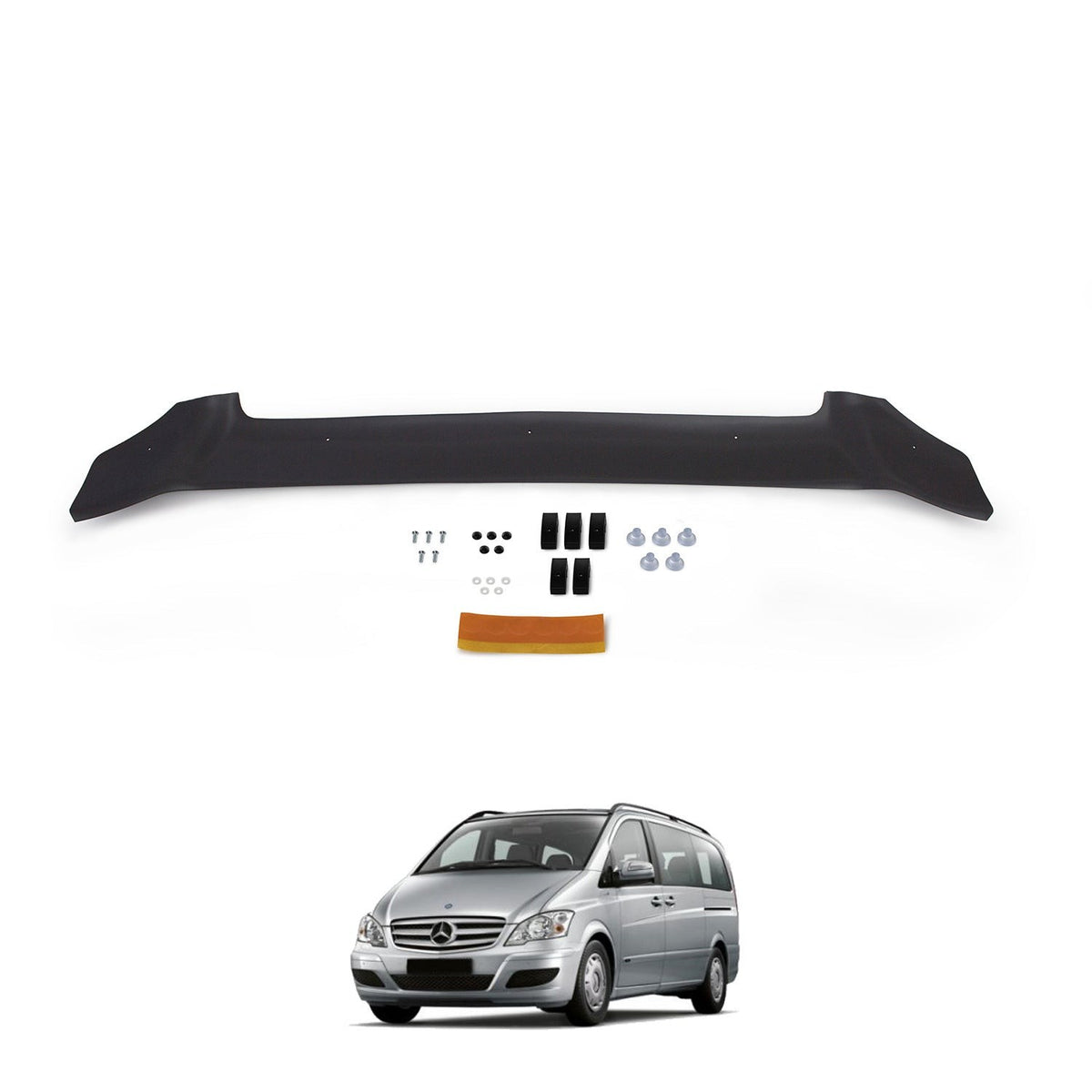 Mercedes Vito 2015-2026 Bonnet Wind Stone Deflector Bug Guard Stick-On Matt