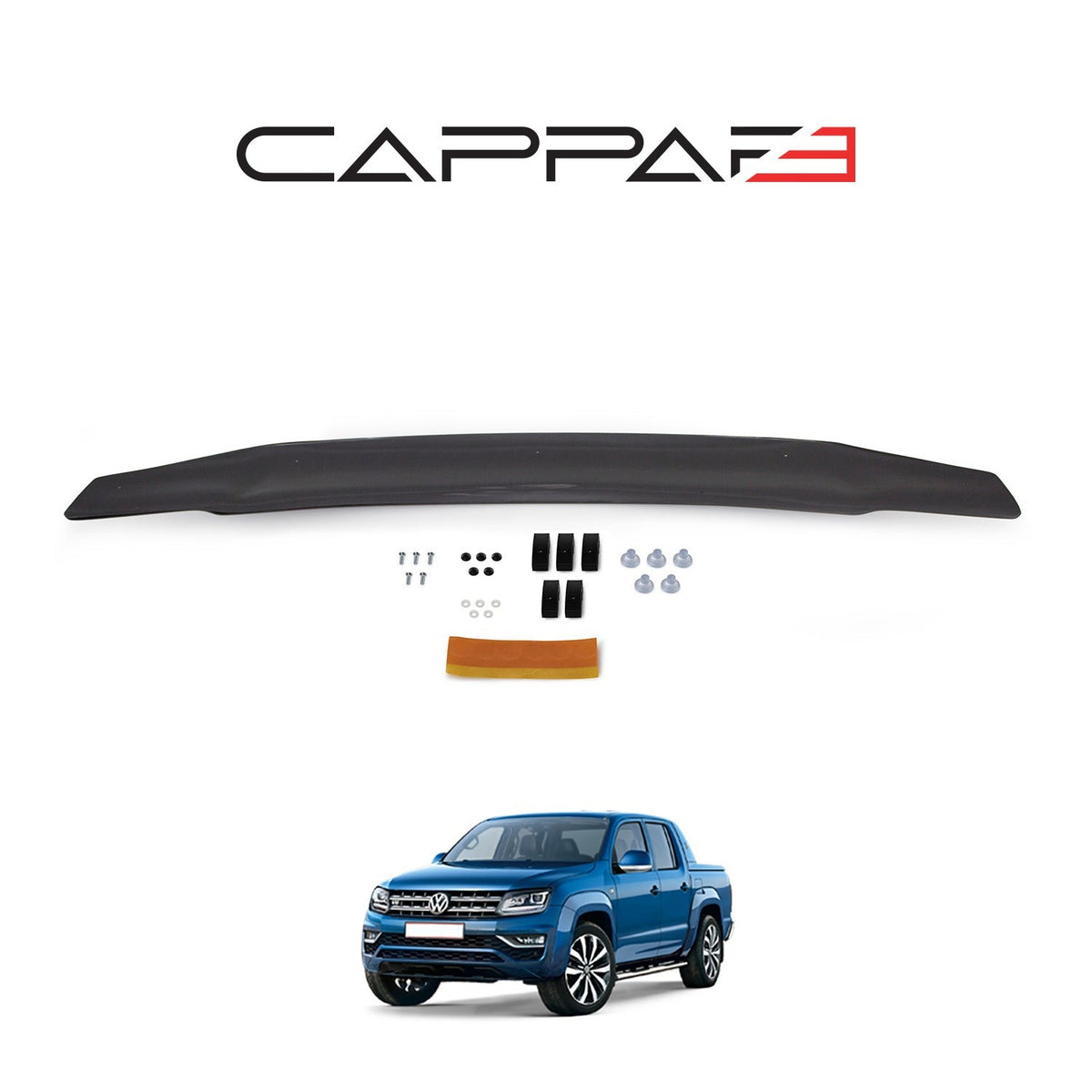 Volkswagen Amarok 2 2023-2026 Bonnet Wind Stone Deflector Bug Guard Stick-On Matt