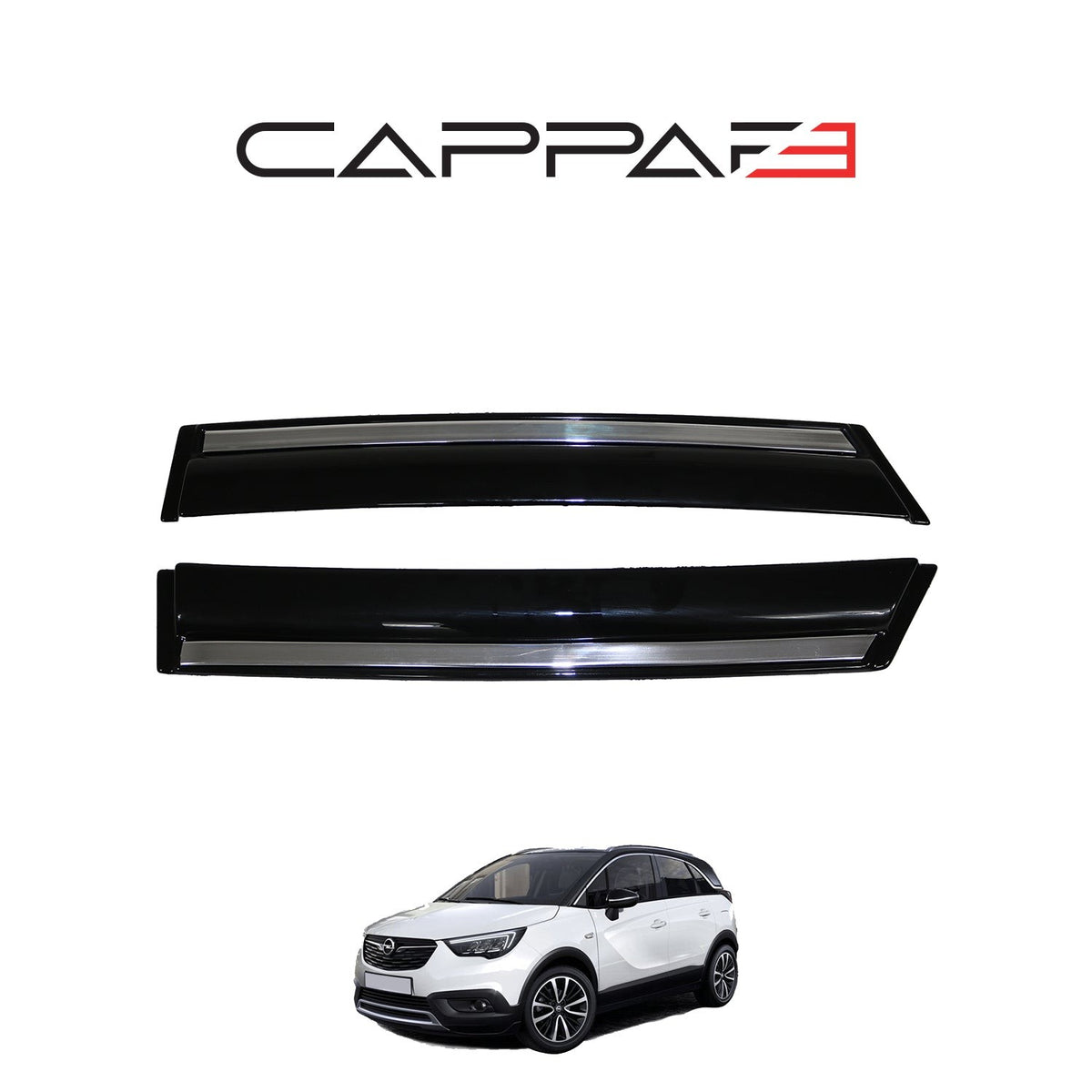 Vauxhall Crossland 2020-2026 Window Wind Deflectors Rain Guard Visors 4pcs